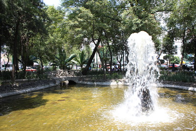 Fountain in Parque España, Mexico City, Mexico