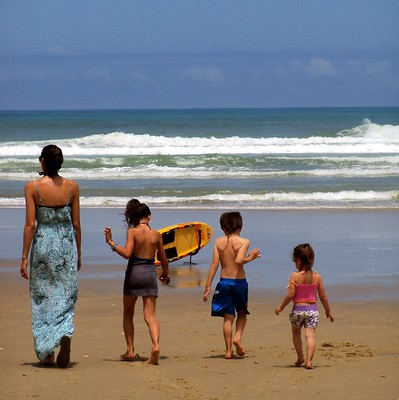 Mother with kids