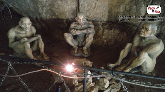 Ancient people in a cave Bacho Kyro