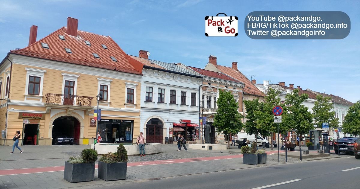 Piata Unirii Square in the center of Cluj. 