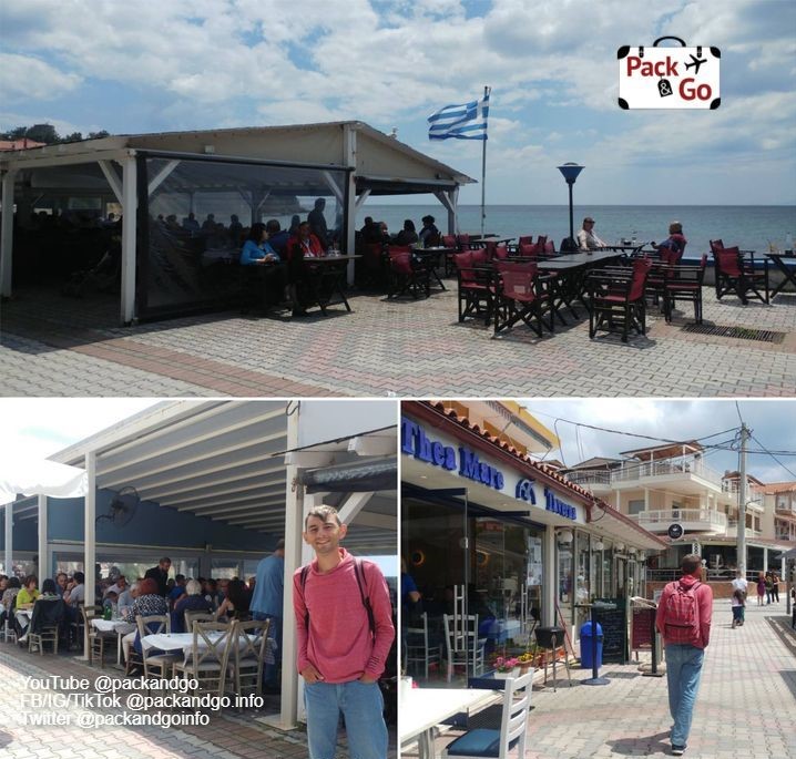 Collage of 3 restaurants, Fanari, Greece