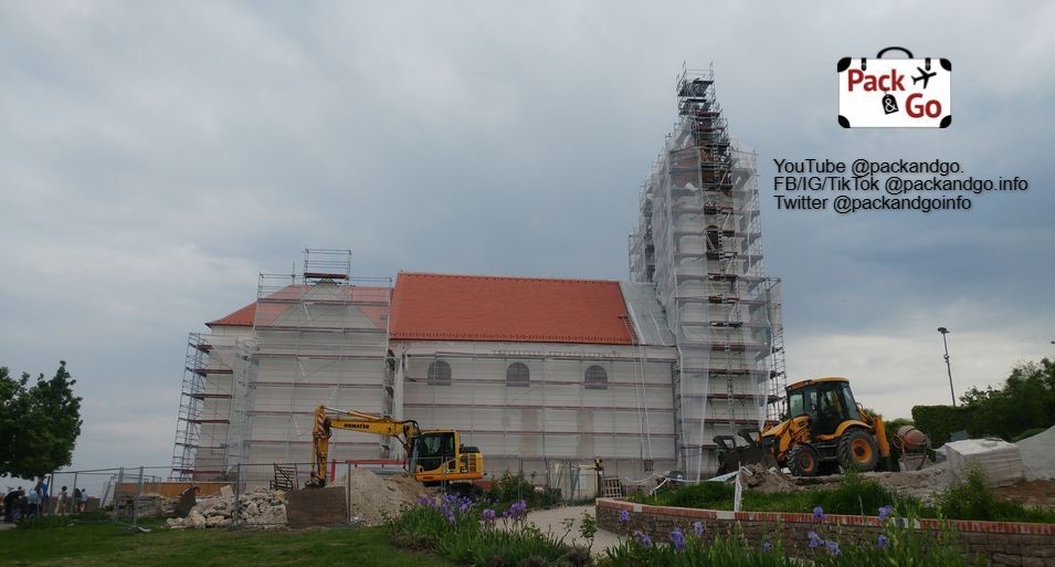 Tihany abbey in renovation, Hungary