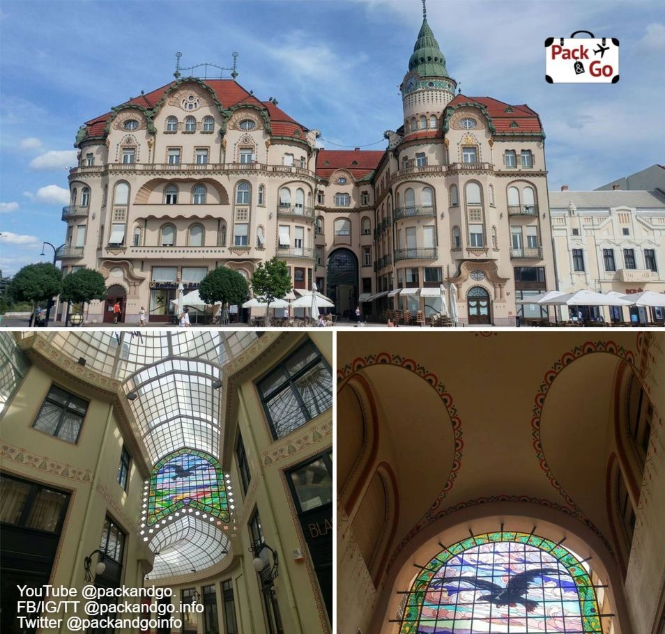 Views of the Black Eagle Palace in Oradea, Romania
