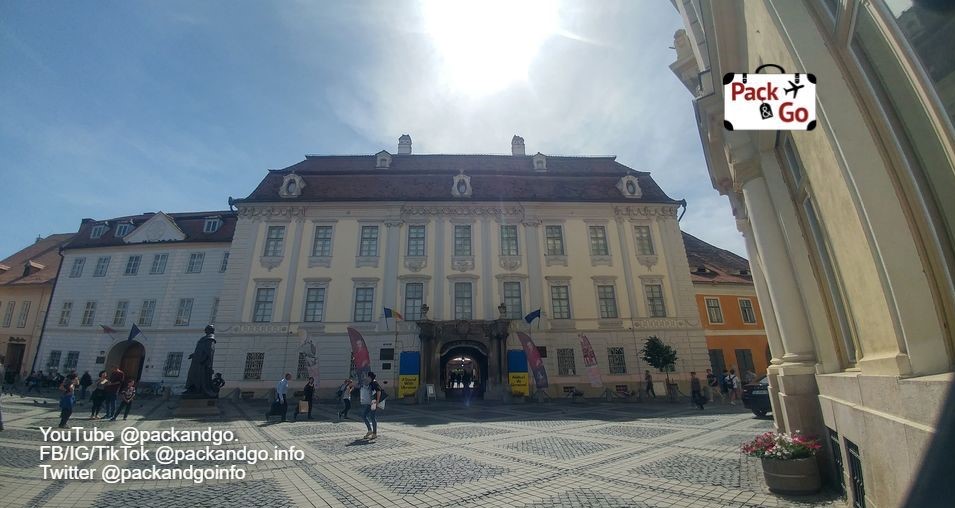 Brukenthal Museum's facade, Sibiu, Romania