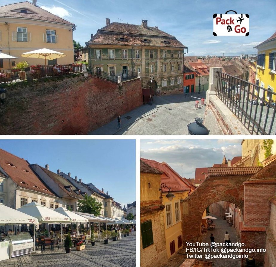 Eyes-style windows on Sibiu's buildings, Romania
