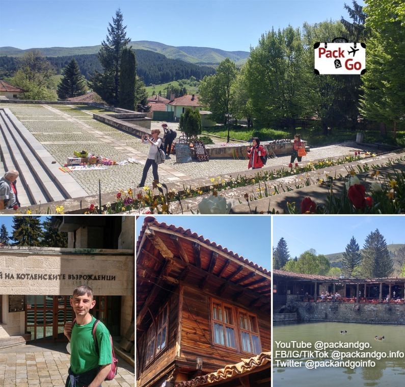 Collage 4 photos of Kotel village, Bulgaria