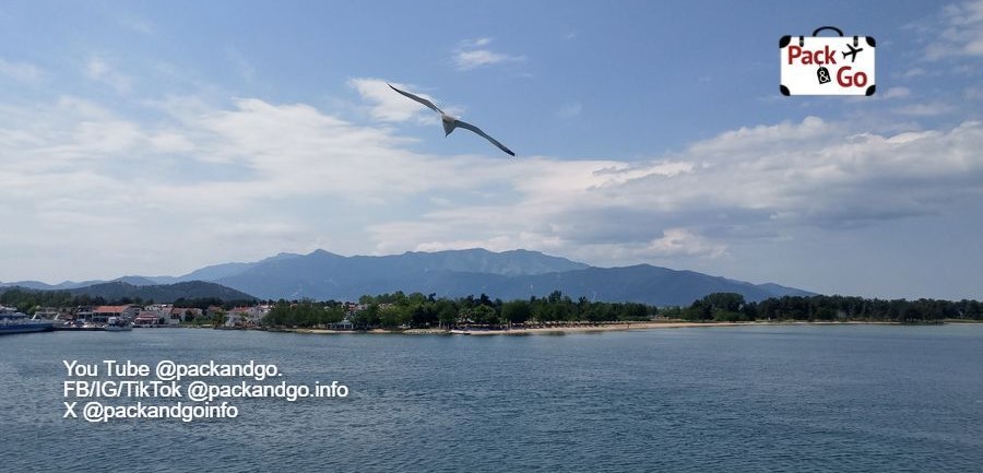 Getting closer to Keramoti, GR. Photo by packandgo.info Keramoti's view from the distance